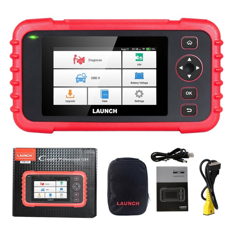 LAUNCH Scan Tool CRP123X OBD2 Scanner Code Reader Car Diagnostic Tool Based on 7.0 Android System AutoVIN Service Wi-Fi Free Updates 5.0 Color LCD Touchscreen for Engine Transmission ABS SRS 