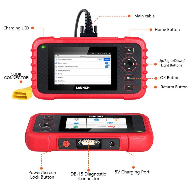 X-431 LAUNCH CRP123X OBD2 Scanner Auto Code Reader Car Diagnostic Tool ENG  AT ABS SRS WIFI Diagnostics Scan OBDII Automotive