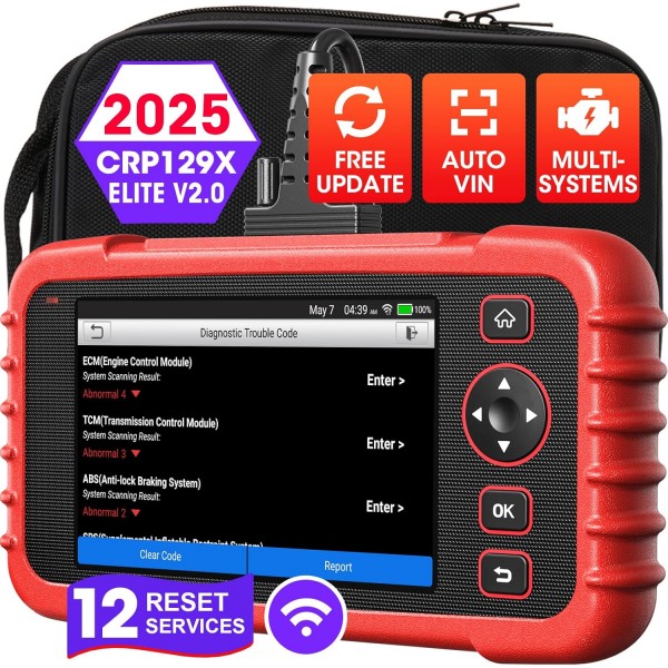 Launch CRP 129X V2.0 OBD2 Scanner Code Reader 12 Reset Functions Free Lifetime Updates