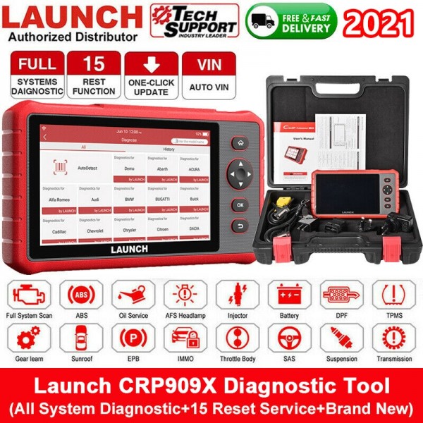 LAUNCH CRP909X OBD2 Scanner All Full System ECU DPF TPMS Car Diagnostic Tool Automotive Professional Auto Scanner