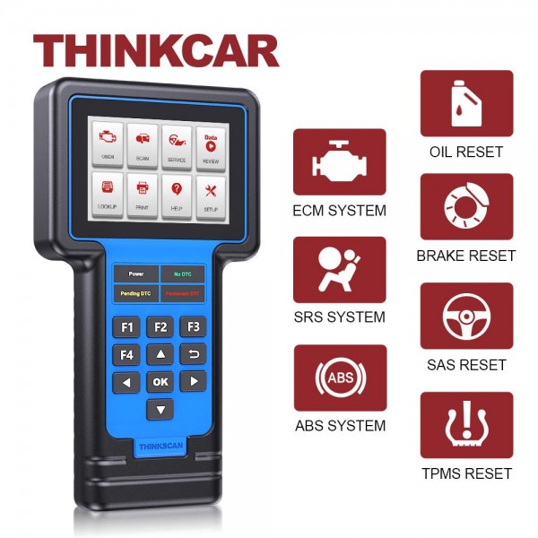 Launch THINKCAR THINKSCAN 601 Professional Scanner Full OBD2 Car Diagnostic Tool For Engine ABS SRS Systems with Oil EPB SAS TPMS Reset