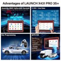 LAUNCH X431 PRO3S Plus  Pro3s+  10.1' Car Diagnostic Tools Auto OBD2 OBD Full System Scanner TPMS ECU Coding Active Test pk X431 PRO V