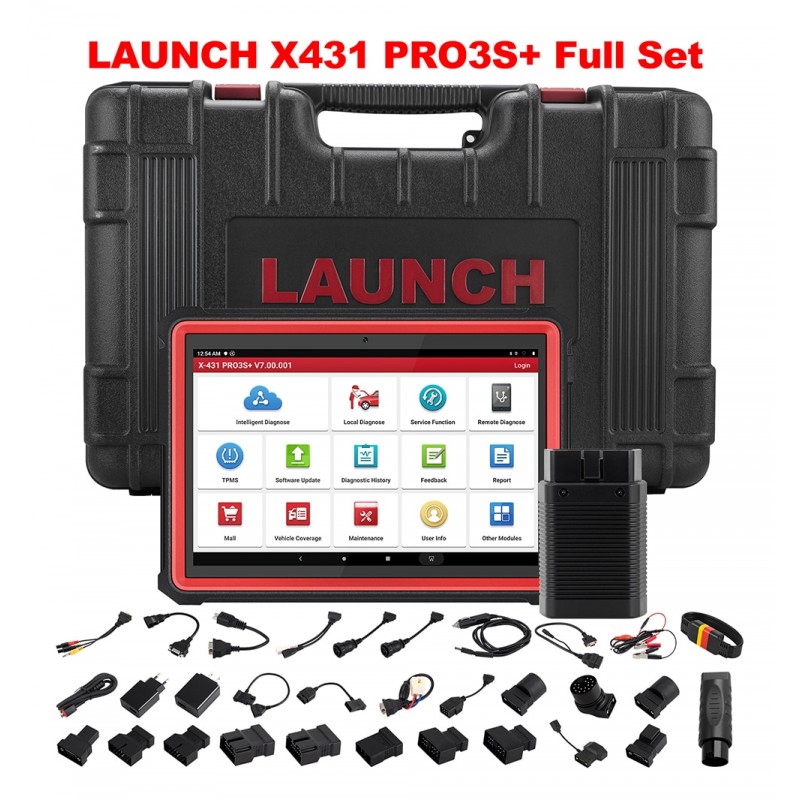LAUNCH X431 PRO3S Plus  Pro3s+  10.1' Car Diagnostic Tools Auto OBD2 OBD Full System Scanner TPMS ECU Coding Active Test pk X431 PRO V