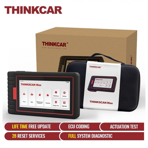 Launch ThinkCar THINKSCAN MAX Professional Car VIN Auto Scanner All System Active Test ECU Coding 28 Reset OBD2 Code Reader Diagnostic Tools