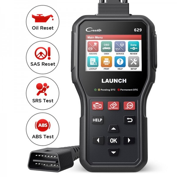 LAUNCH CR629 OBD2 Scanner Car Code Reader Active Tests ABS SRS Diagnostic tool Oil SAS Reset Full OBD2 Function DIYer car tool