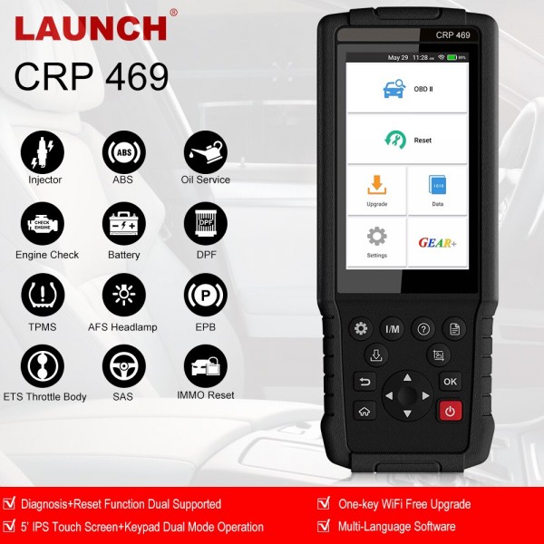 Launch CRP469 OBD2 Scanner Professionnel Wifi Automotive Scanner IMMO Oil ABS EPB DPF TPMS Reset Obd 2 Car Diagnose Tool
