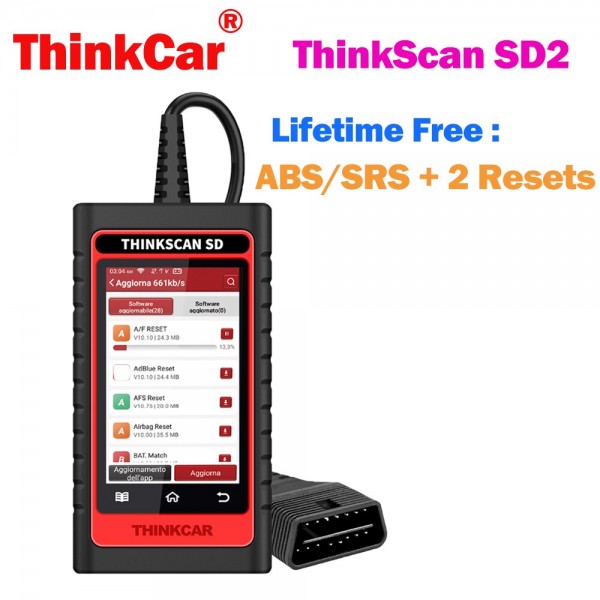 THINKCAR Thinkscan SD2 OBD2 Scanner Resets Full System Car Diagnostic Tool Code Reader Professional Scanner Tool