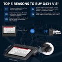 2021 Launch X431 V V5.0 8inch Tablet Wifi/Bluetooth Full System Diagnostic Tool 2 Years Free Update Online Ship From US/EU/UK