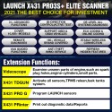LAUNCH X431 Pro3s Plus Pro3s+ 10.1" OBD2 Diagnostic Scanner ECU Coding X431 X-PROG 3 Vehicle Immobilizer Programmer Key programmer tool