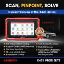 2023 Launch X-431 PROS Elite 8inch Bidirectional Scan Tool with CANFD ECU Coding Full System 32+ Special Function VAG Guide