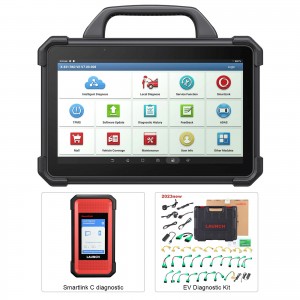Launch X-431 PAD VII PAD 7 Elite Automotive Diagnostic Tool plus X431 EV Diagnostic Upgrade Kit with Card Supports New Energy Battery Diagnostics