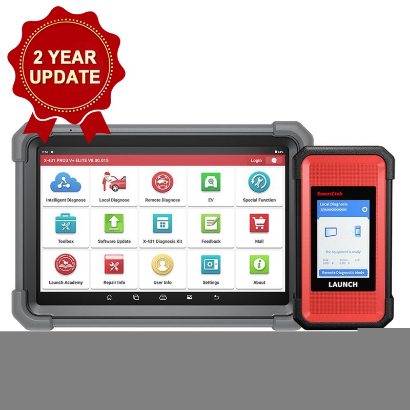 LAUNCH X431 PRO3 V+ Elite J2534 Type C Scanner With Smartlink VCI, OBD PIN Detection, CANFD/ DoIP, Active Test, Topology Map, Online Coding, 60+ Reset