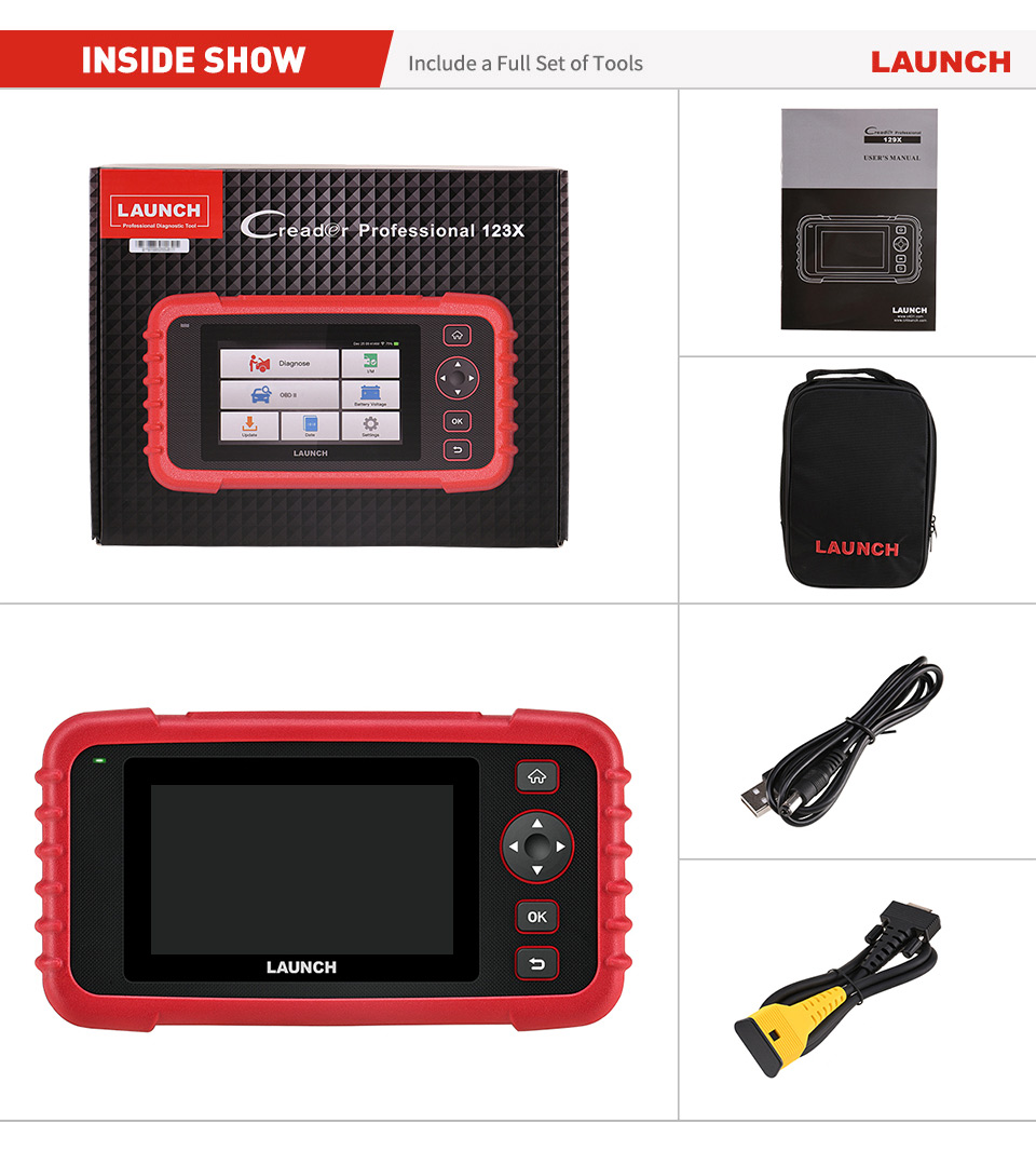 Launch CRP123X Code Reader for Engine Transmission ABS SRS –  launchx431online