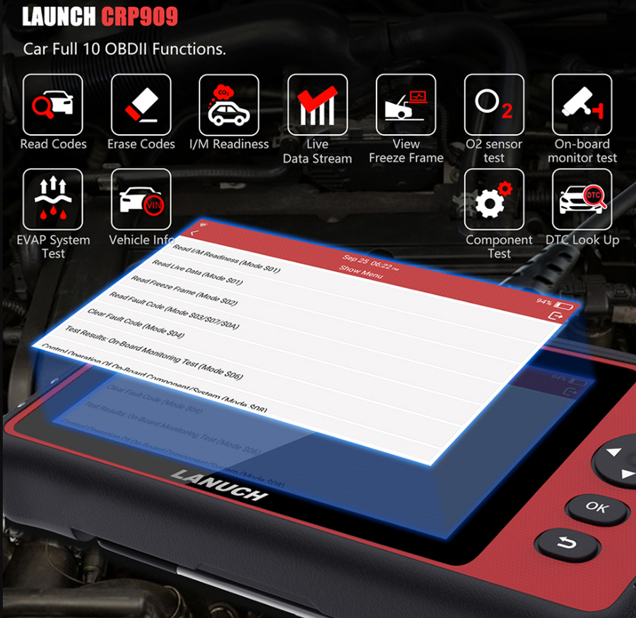 LAUNCH X431 CRP909 OBDII function