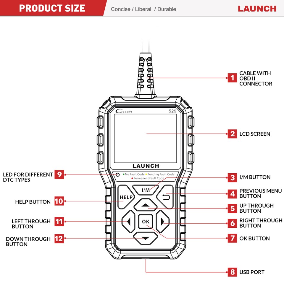 New-launch-Creader-529-OBD2-Scanner-Automotive-Diagnostic-Tool-OBDII-Code-Reader-Fault-Code-Read-OBD-Scan-DIY-Code-Reader-CR529-4000474305696