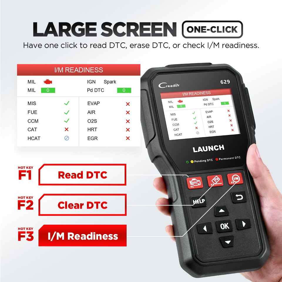 Oil/SAS Reset Launch CR629 OBD2 Scanner Car Code Reader with Active Tests Full OBD2 Functions scan Tool for DIYers Lifetime Update ABS & SRS Diagnostic Tool