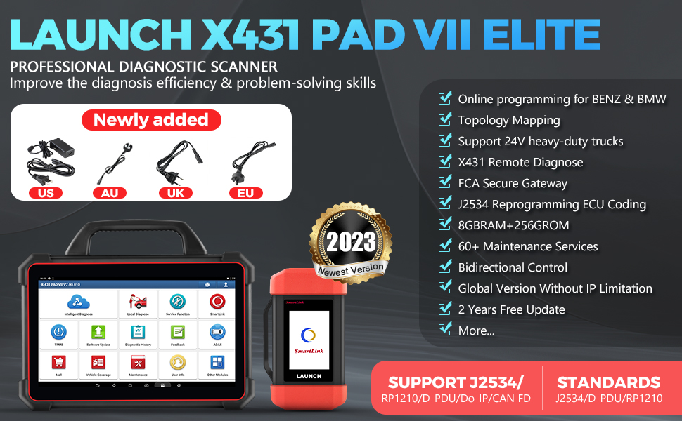 LAUNCH-X431-PAD-VII-Elite-PAD-7-Plus-Heavy-Duty-Truck-Software-License-for-Launch-X431-PAD-VII-Get-Free-Adapter-Set-XN-SP371SS349