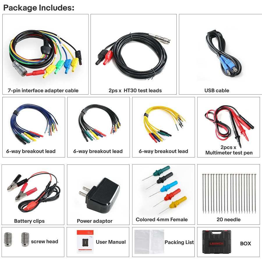 Launch X-431 Sensorbox S2-2 Package List