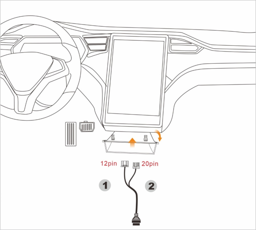 Launch-X431-Tesla-12-20-Connector-Car-OBD2-20-Pin-Detection-Adapter-Diagnostic-Cable-For-Tesla-Model-X-S-SF391