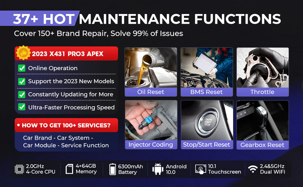 Launch-X431-Pro3-Apex-All-System-Diagnostic-Scan-Tool-for-Mechanics-Online-Coding-Topology-Map-CAN-FD-DoIP-37-Services-SP482-B